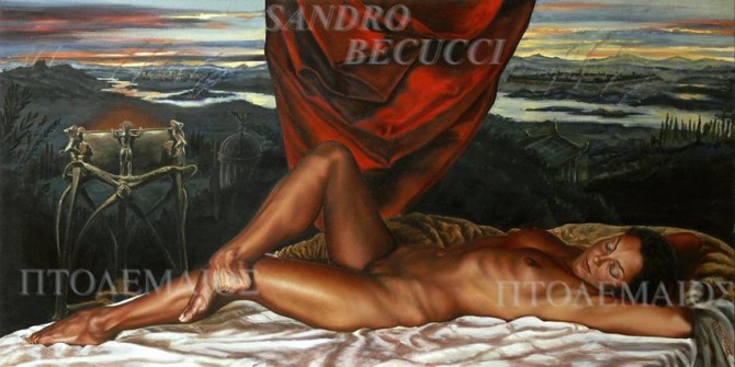 L'ULTIMA ACROPOLI  ,60x120 oil on canvas 2009 - WOODNS
