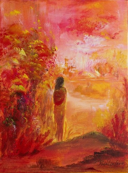 "Aparte de mí" - acrílico sobre lienzo, 30 x 40 cm (2011) - WOODNS