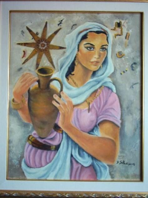 La mujer samaritana - óleo sobre lienzo 40x50 Año 2006 - WOODNS