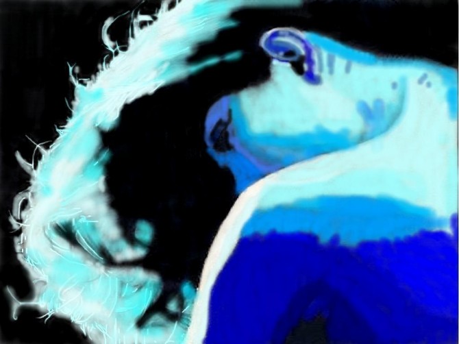 Mujer azul - WOODNS