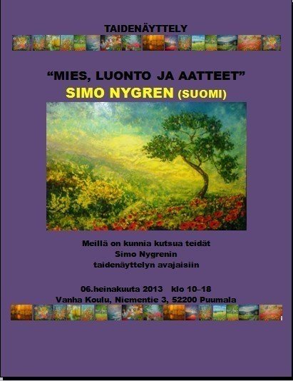 "Der Mann, NATUR UND IDEEN" SIMO Nygren (Finnland) - WOODNS