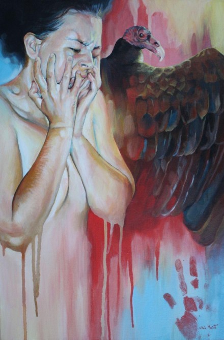 Something has to die - acrylic on canvas,40cm x 60cm,2011 - WOODNS