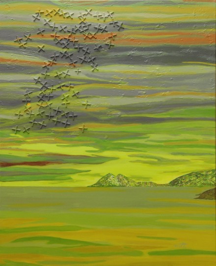 Changing weather 80x10x4 Mixed  canvas - WOODNS