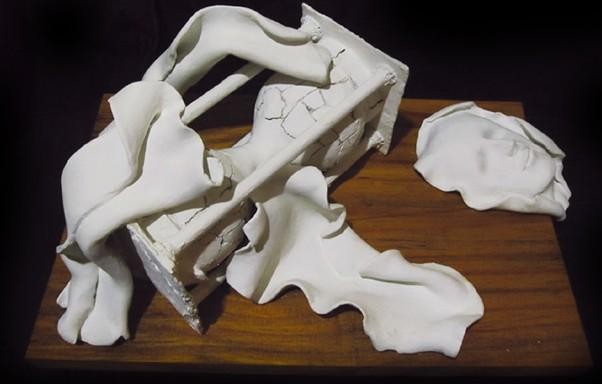 Impossible to cover clay and plaster - 40 x 25 x 20cm - WOODNS