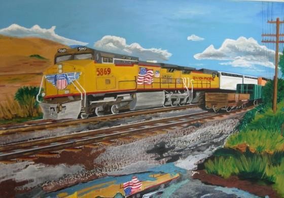 Union Pacific  train 50x70 (mai 2011) - WOODNS